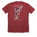 Vermont Atlas of Life, a Heather Canvas Red Premium Unisex Tee (back-view)