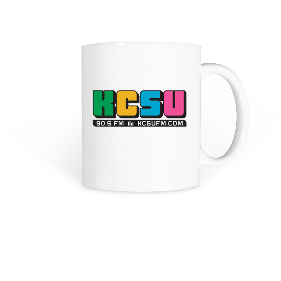 KCSU Classic Logo, a White Coffee Mug