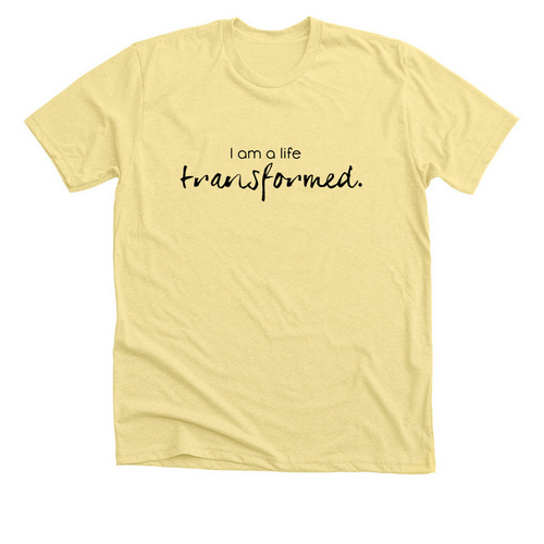 Transformed Tee, a Heather Yellow Gold Premium Unisex Tee