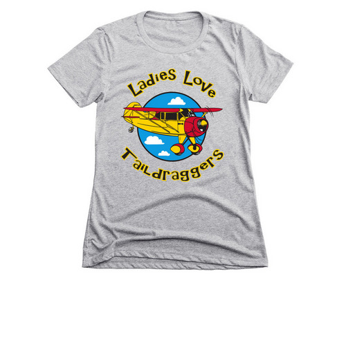 Ladies Love Taildraggers, a Dark Heather Grey Women's Slim Fit Tee