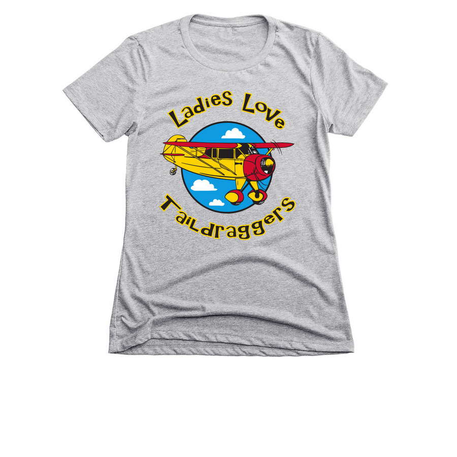 Ladies Love Taildraggers, a Dark Heather Grey Women's Slim Fit Tee