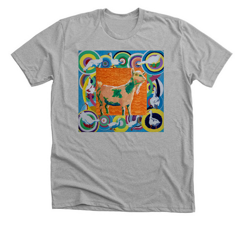 blond goat, a Athletic Heather Premium Unisex Tee