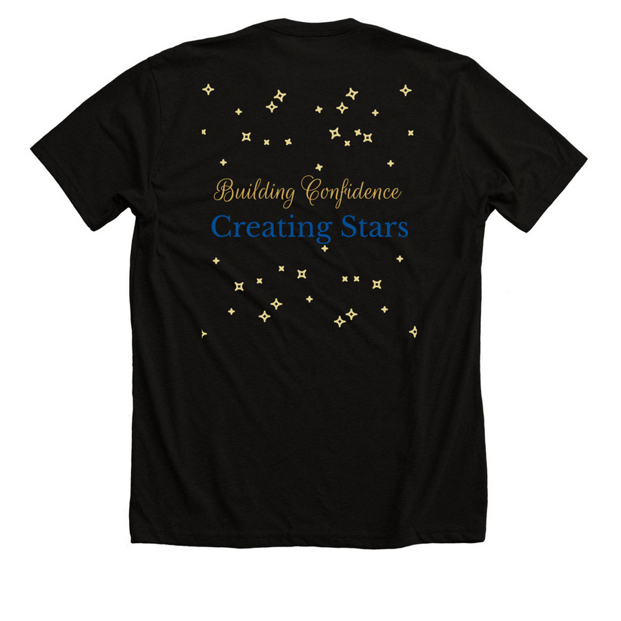 Champlain Valley Stars Logo, a Solid Black Blend Premium Unisex Tee (back-view)