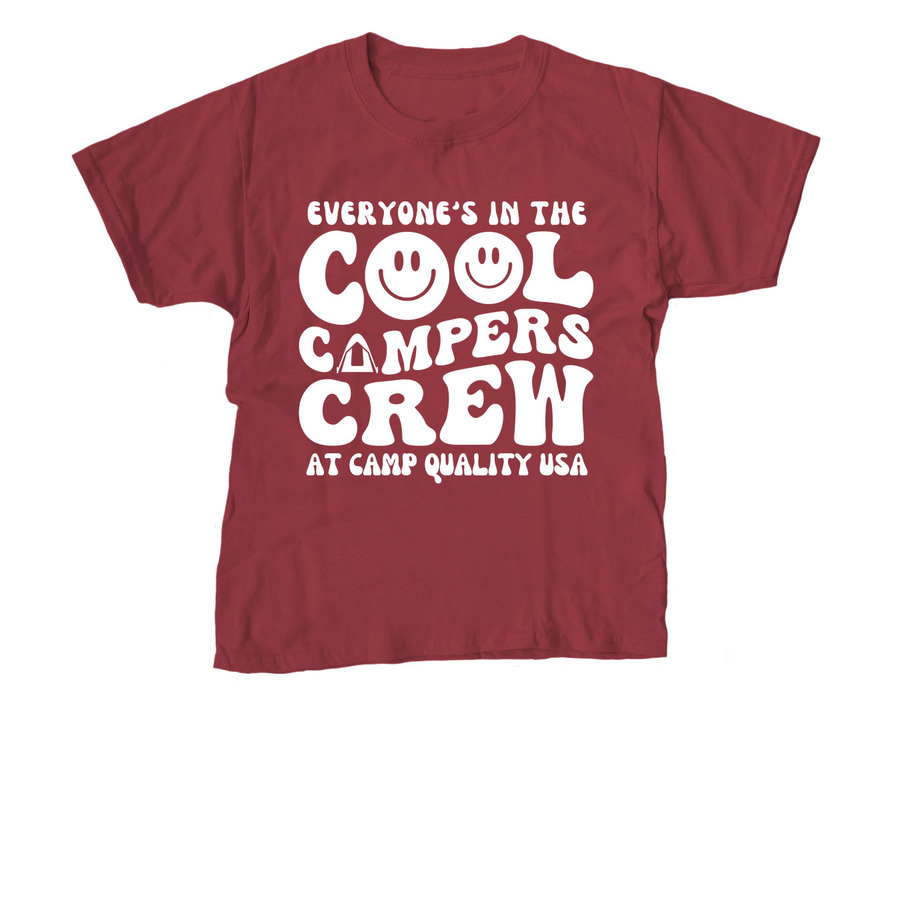Cool Campers Crew, a Cardinal Red Youth Unisex Tee
