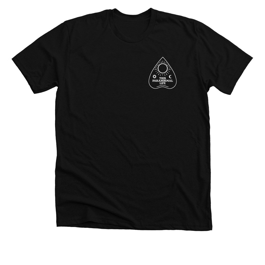 Ouija Short-sleeve Unisex T-Shirt in Black, a Solid Black Blend Premium Unisex Tee