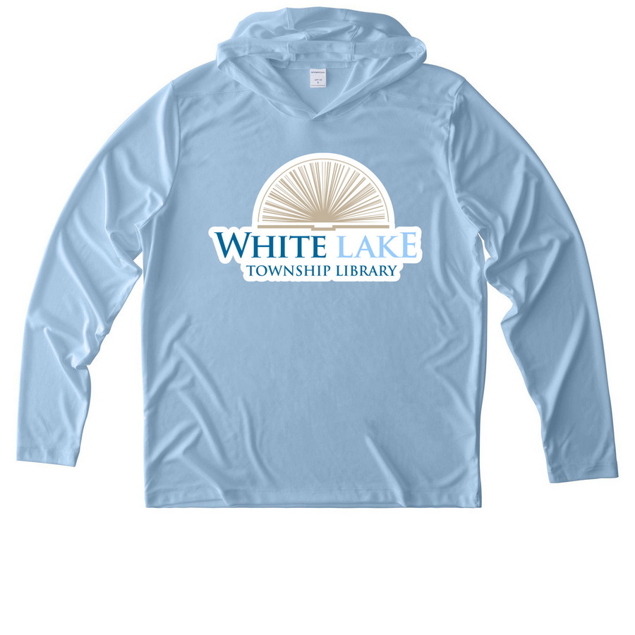 Performance Apparel, a Light Blue UV Performance Long Sleeve Hoodie