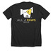 All 4 Paws Special Midnight Collection-Yellow, a Dark Grey Heather Premium Unisex Tee (back-view)