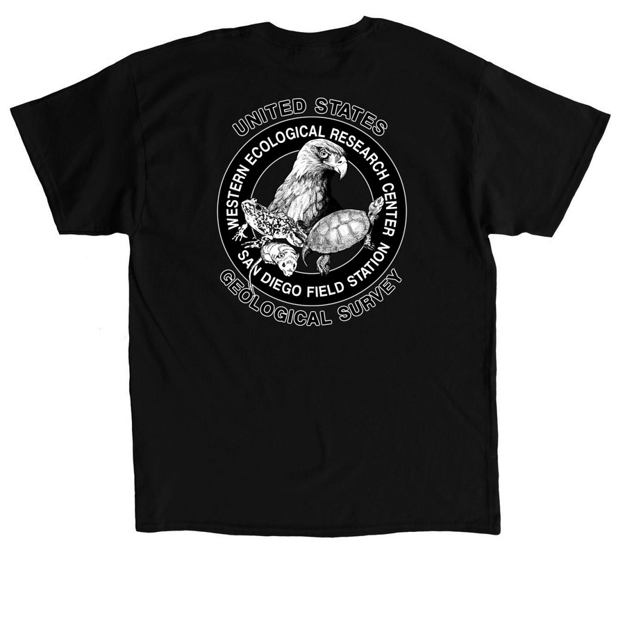 WERC SD Cotton Apparel, a Black Classic Unisex Tee (back-view)