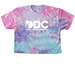 DDC Tie Dye (White Logo), a Cotton Candy Women's Tie Dye Cropped Tee