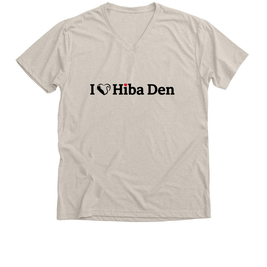 I ? Hiba Den&nbsp;, a Heather Dust Premium V-Neck Tee