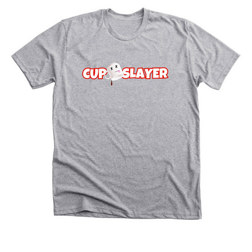 CoffeeeSquad CupSlayer Tee- V, a Athletic Heather Premium Unisex Tee