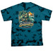 Sealanders T-Shirts, a Black/ Teal Youth Crystal Tie Dye Tee (back-view)