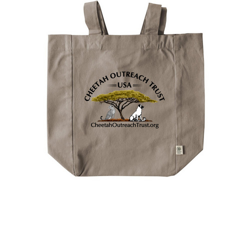 Every Cheetah Counts Tote, a Pumice Recycled Cotton Tote Bag