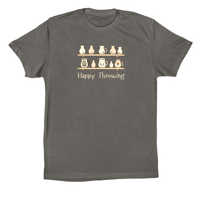 Happy Throwing: Pots, a Storm Premium Cotton Tee