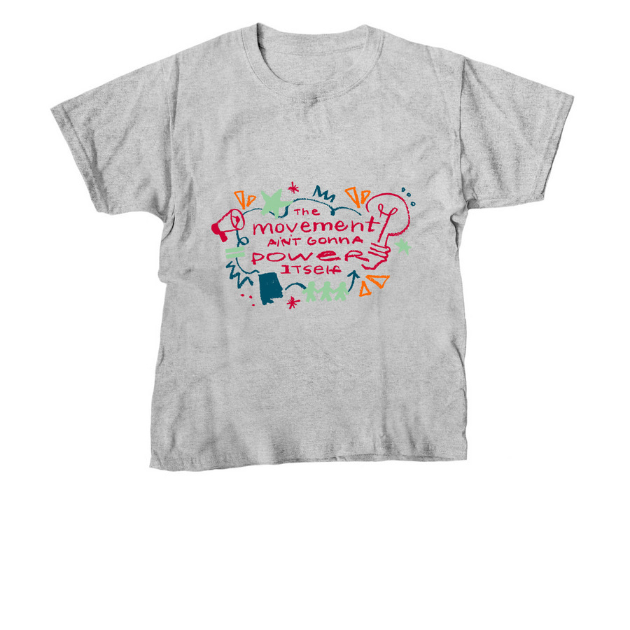 The Movement Aint Gonna Power Itself, a Sport Grey Youth Unisex Tee