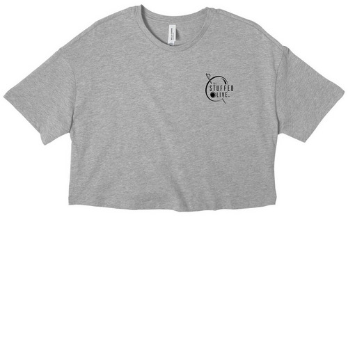 Stuffed Olive Espresso Martini Gear, a Athletic Heather Women?s Cropped Cotton Tee