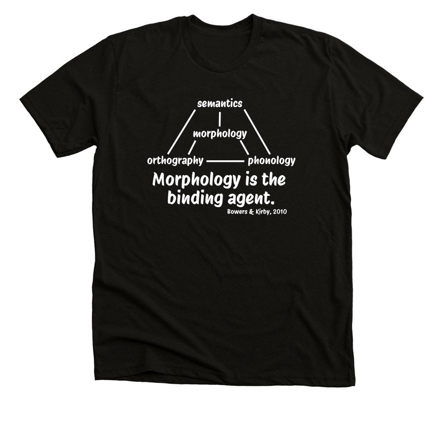 Morphology is the Binding Agent, a Solid Black Blend Premium Unisex Tee