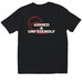 Armed & Unfriendly&nbsp;, a Black Softstyle Cotton Tee (back-view)