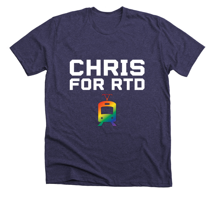 Chris for RTD Logo, a Heather Lapis Premium Unisex Tee