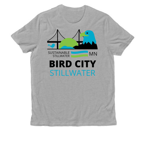 Bird City Stillwater - Shirts, a Granite Grey Heather Allmade Organic Cotton Unisex Tee