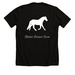 Horse silhouette&nbsp;, a Solid Black Blend Premium Unisex Tee (back-view)