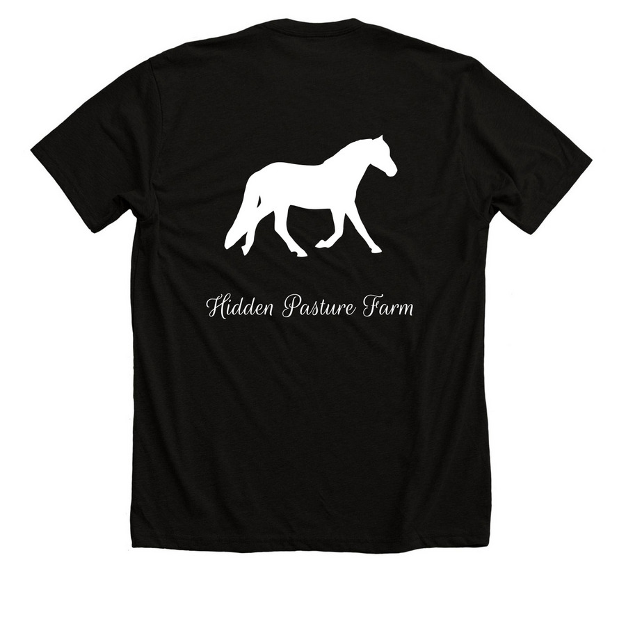 Horse silhouette&nbsp;, a Solid Black Blend Premium Unisex Tee (back-view)