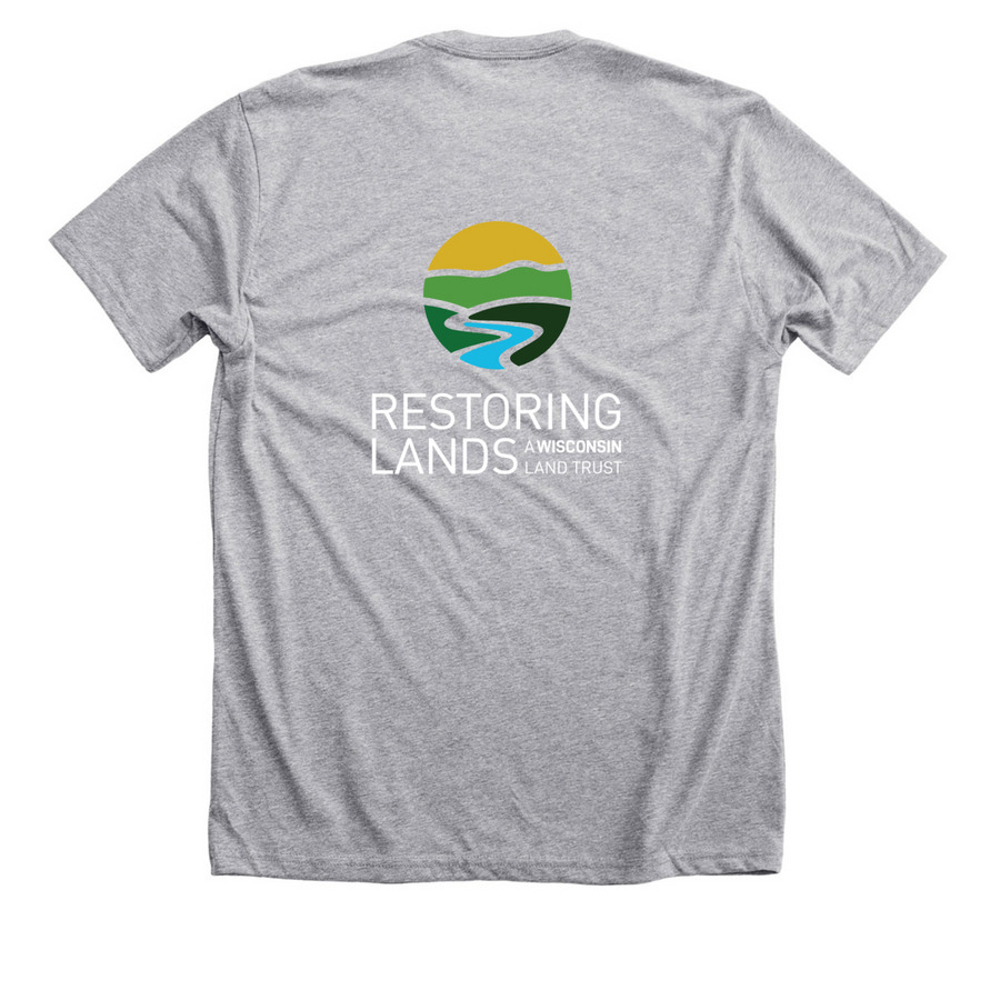 Introducing Restoring Lands!, a Athletic Heather Premium Unisex Tee (back-view)