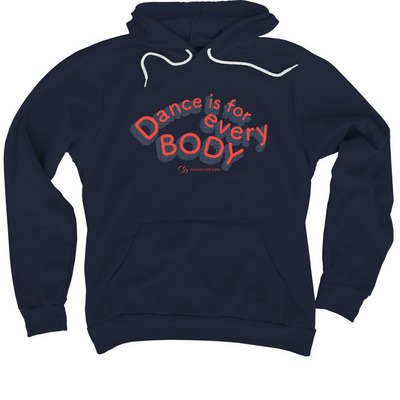 Dance is for every BODY, a Navy Premium Pullover Hoodie