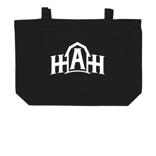 H-A-H Historical Barn Totes, a Black Large Organic Cotton Tote Bag