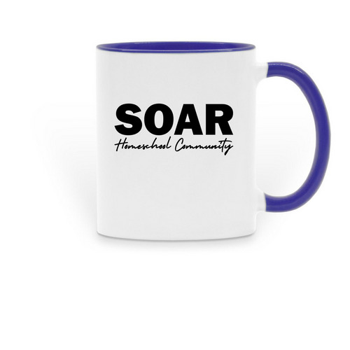 SOAR Mug, a Dark Blue Two-Tone Ceramic Mug