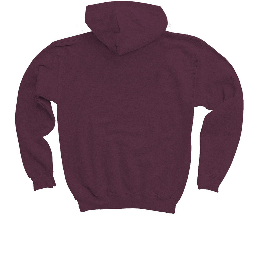 Youth Hoodie - FF26, a Maroon Youth Pullover Hoodie (back-view)