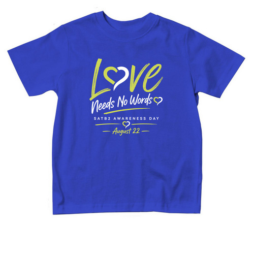 Love Needs No Words - Toddlers, a Royal Blue Toddler Tee