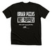 Order Pizzas Not Puppies, a Black Heather Premium Unisex Tee