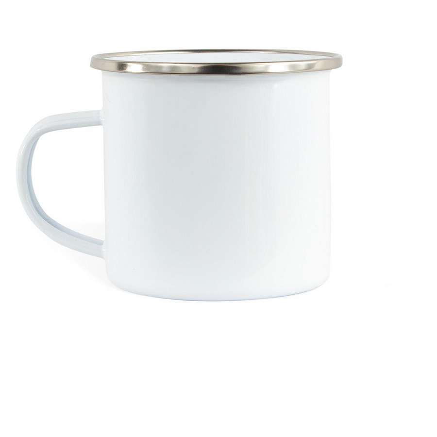 Serene Midwifery Merch, a White Enamel Camping Mug (back-view)