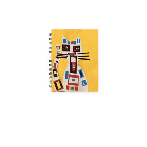 Piet the Cat, a White Spiral Notebook