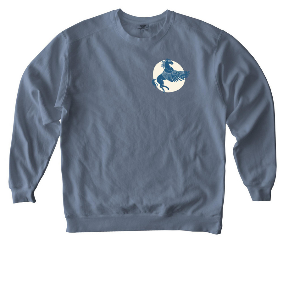 Pegasus Boom Operator, a Blue Jean Comfort Colors Crewneck Sweatshirt