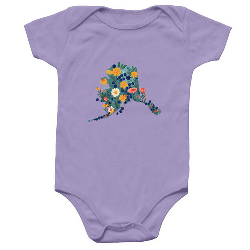 Wildflower Alaska Baby Onsie, a Lavender Infant Onesie