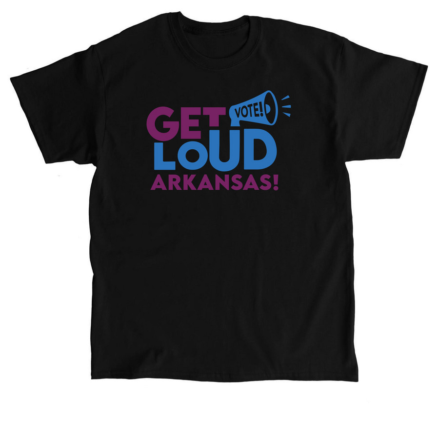 Get Loud Arkansas with Logo, a Black Classic Unisex Tee