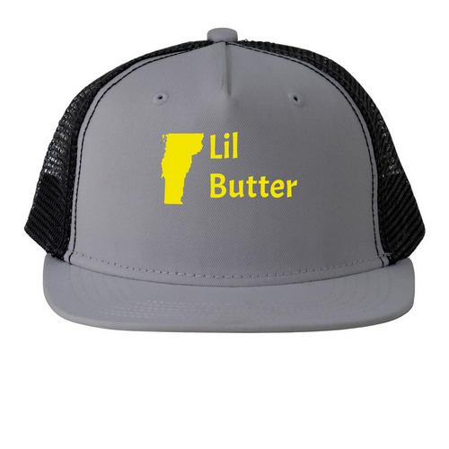 Lil Butter 802 hat, a Grey and Black Printed Trucker Hat