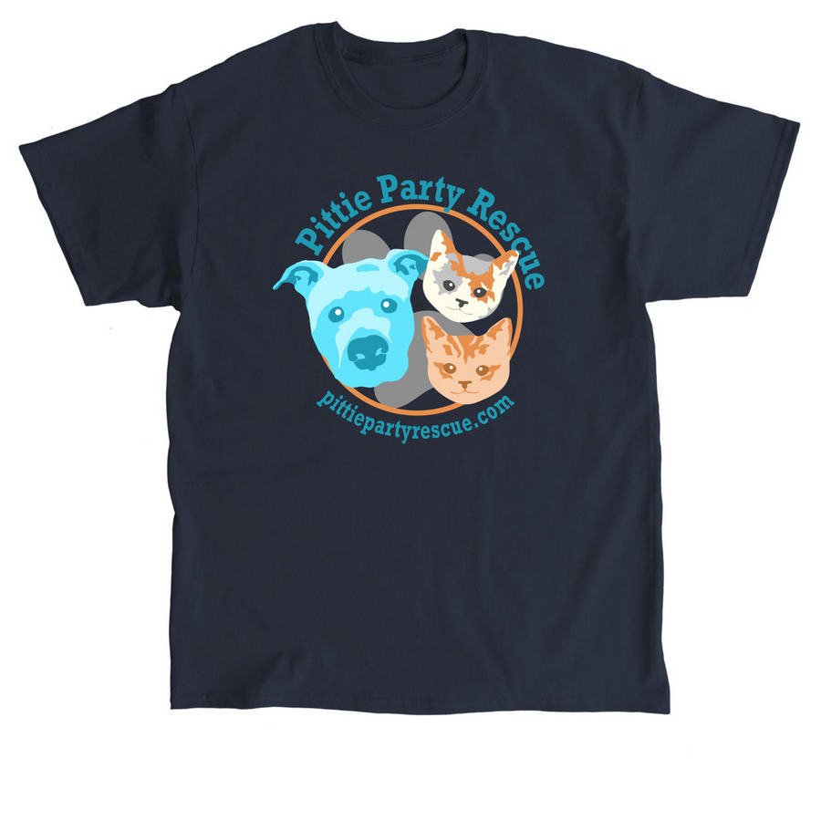 Classic Collection:&nbsp;Pittie Party Rescue&nbsp;, a Navy Classic Unisex Tee