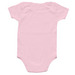 Work Where The Fish Live, a Pink Infant Onesie (back-view)