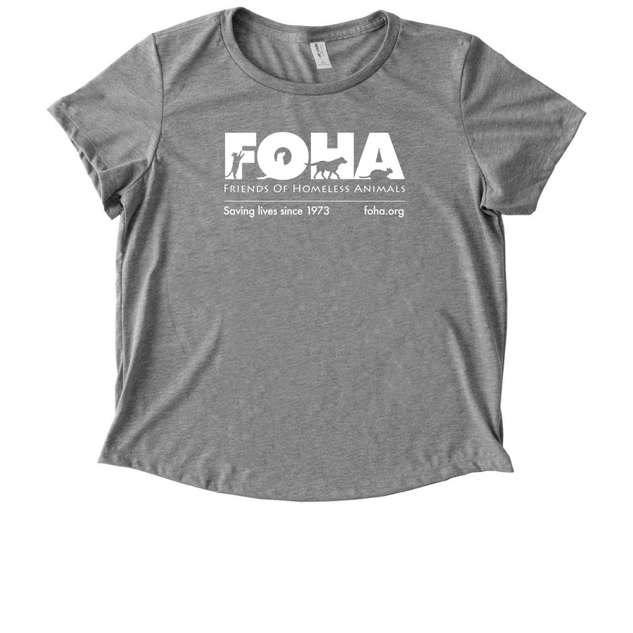 Women's Slim Fit and Flowy Tee's, a Aluminum Grey Allmade Eco Triblend Women?s Scoop Neck Tee