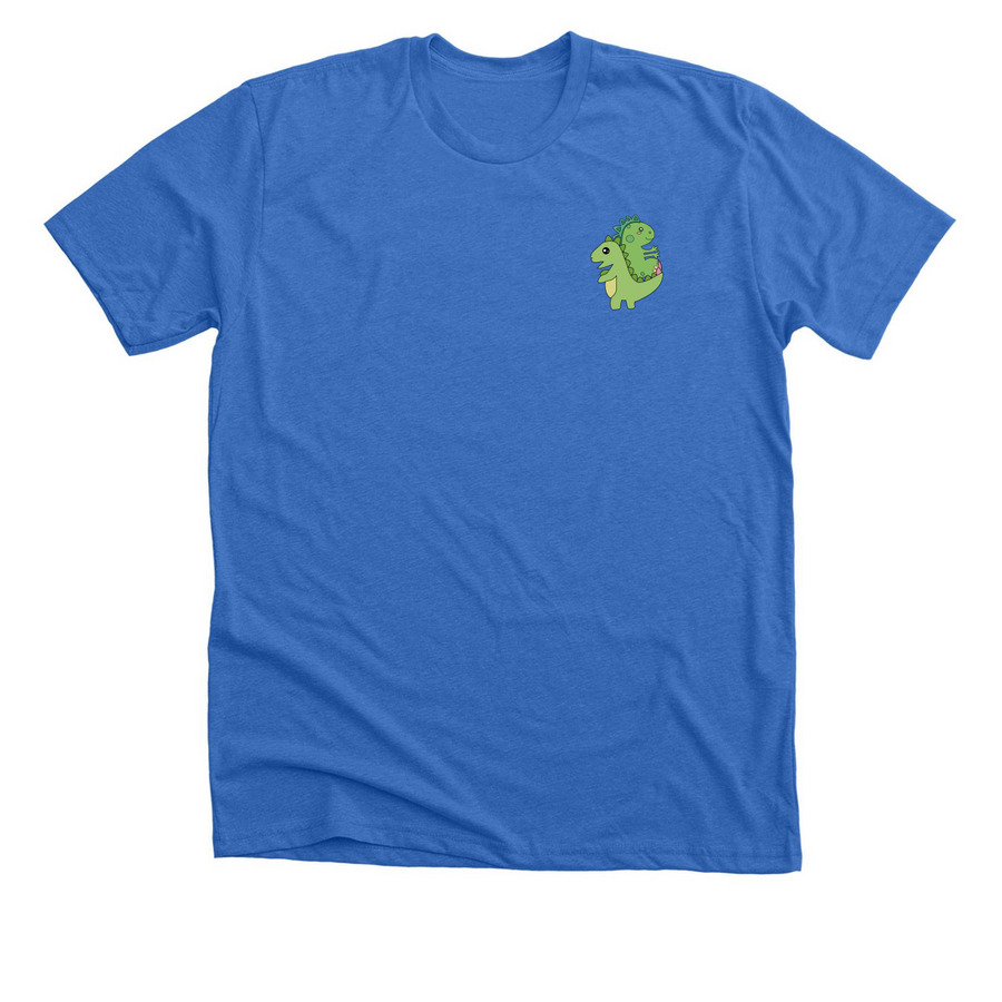 Pocket Dino&nbsp;for Juan ??, a Heather True Royal Premium Unisex Tee