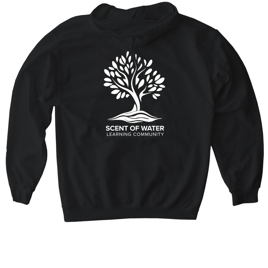 SOW Logo Merch: The Cozy Edit, a Black Gildan Softstyle Pullover Hoodie (back-view)