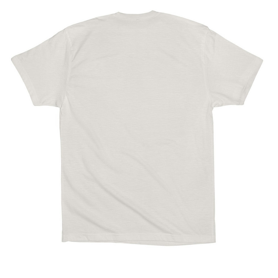 Tired., a Vintage White Premium Cotton Tee (back-view)