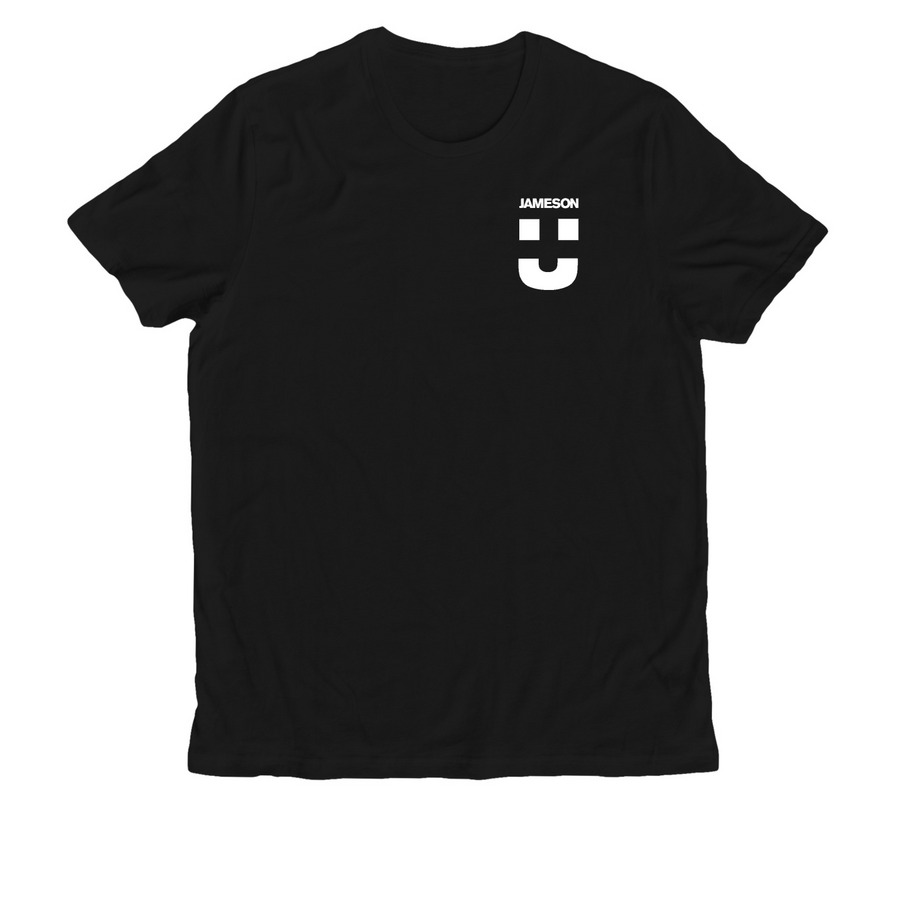 Jameson Logo T w Horse, a Deep Black Allmade Organic Cotton Unisex Tee