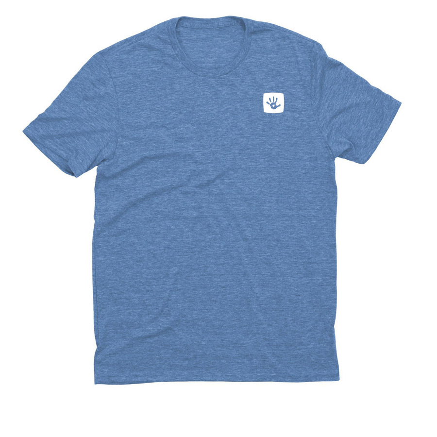 COTP Classic (white) Handprint Tee, a Azure Blue Allmade Eco Triblend Unisex Tee