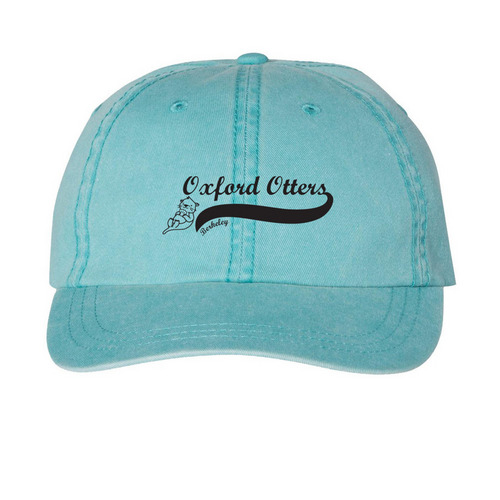 Oxford Hats, a Aqua Printed Pigment Dye Baseball Cap