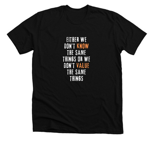 Values and Information, a Solid Black Blend Premium Unisex Tee