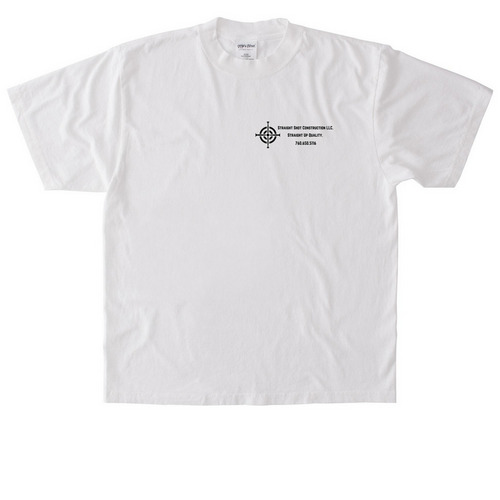 Straight shot eagle, a White Heavyweight Garment Dye Tee